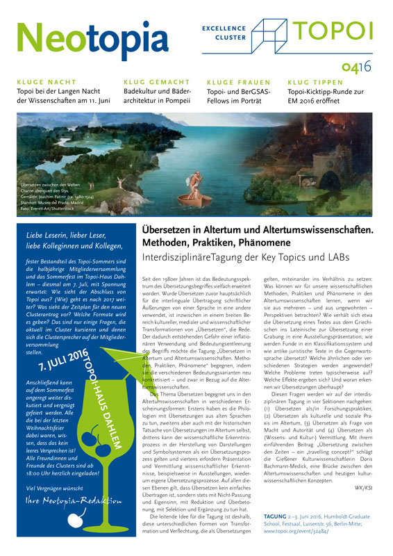 Initiates PDF download (opens new tab) Newsletter Neotopia Issue 04/2016
